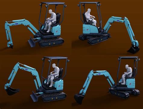 mini digger excavating poses for genesis 8|Vale For G8F 2024 .